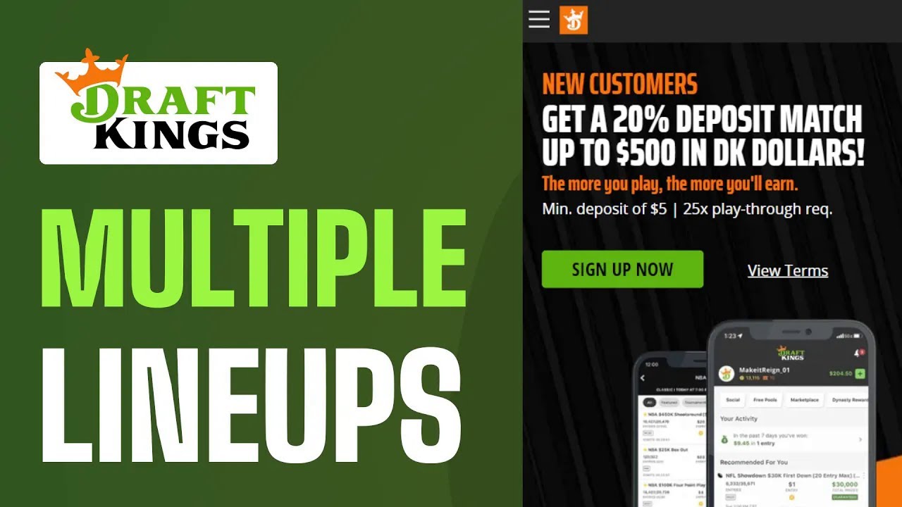 How To Enter Multiple Lineups in DraftKings - Full Guide 2025 - YouTube