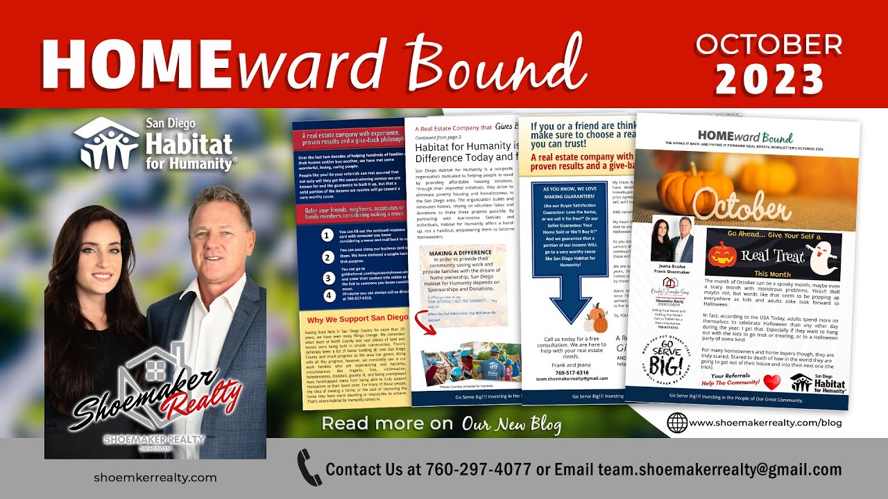 Homewardbound Newsletter October 2023 Shoemaker Realty YouTube