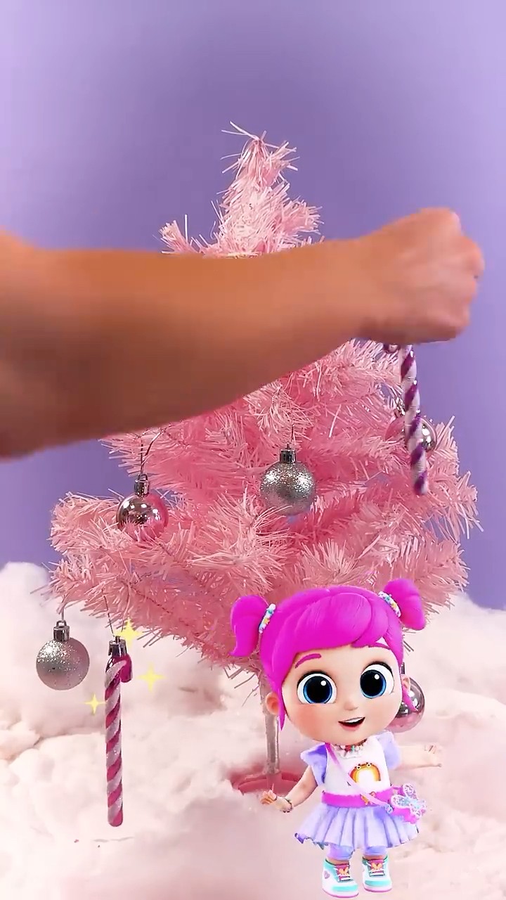 Can you decorate this PINK Christmas tree? ??❄️ Jill's easy crafts! #Shorts #nurseryrhymes #diy