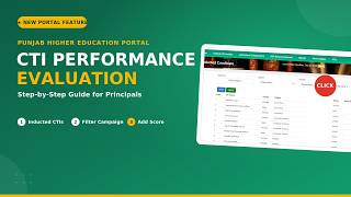 How to Add CTI Prior Performance Evaluation in Punjab Higher Education Portal | Step-by-Step Guide