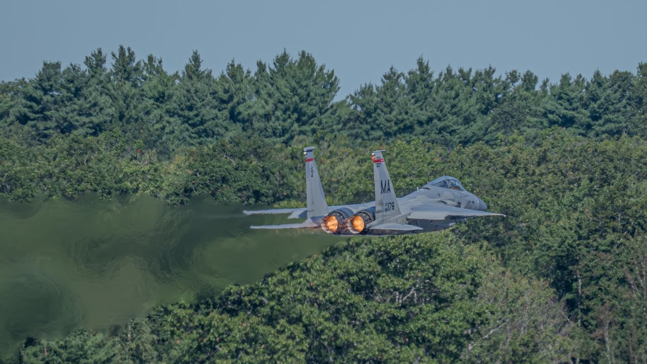 Unrestricted Climb by 104th FW F-15C after Thunder Over NH | Pease ANGB (PSM)