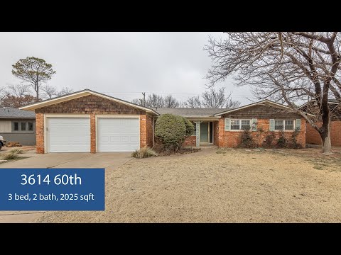 3614 60th St, Lubbock, TX home video tour