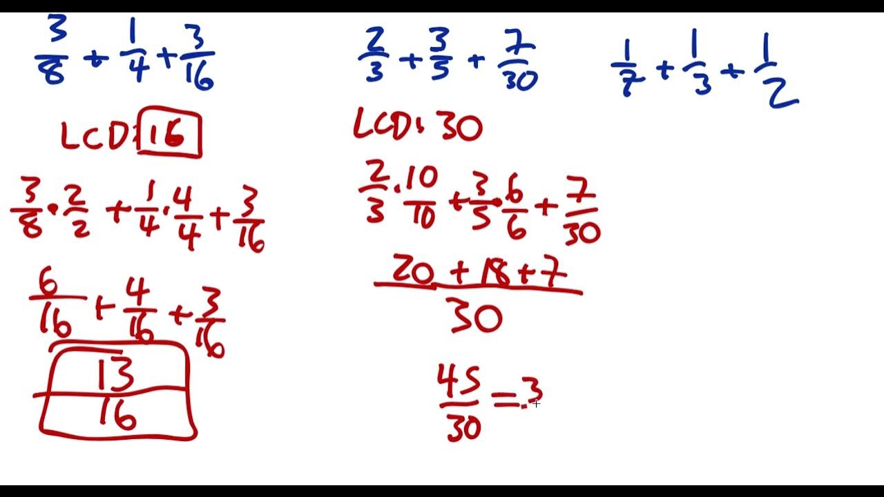Adding 3 Unlike Fractions Find LCD Convert To Lowest Terms At End adding-3-unlike-fractions-find-lcd-convert-to-lowest-terms-at-end