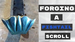 Making a Fancy Fishtail Scroll // How to Forge a Scroll Finial & Add Decorative Filing