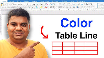 How To Change Table Line Color in Word (Microsoft)