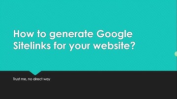 How to get sitelinks in google search result?