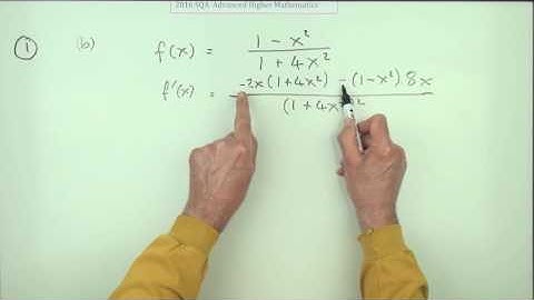 2016 Advanced Higher Mathematics      number 1