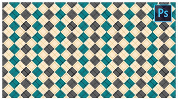 [ Photoshop Tutorial ] How to Create Argyle Pattern background in Photoshop CC