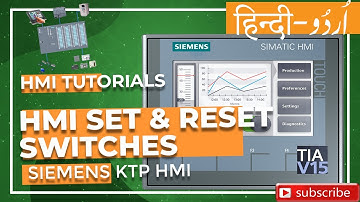 Siemens KTP HMI Lesson 3 - How to create SET / RESET Switches in WinCC TIA Portal with Simulation