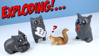 Exploding Kittens SquishMe and Hangers Collection Opening and Card Play