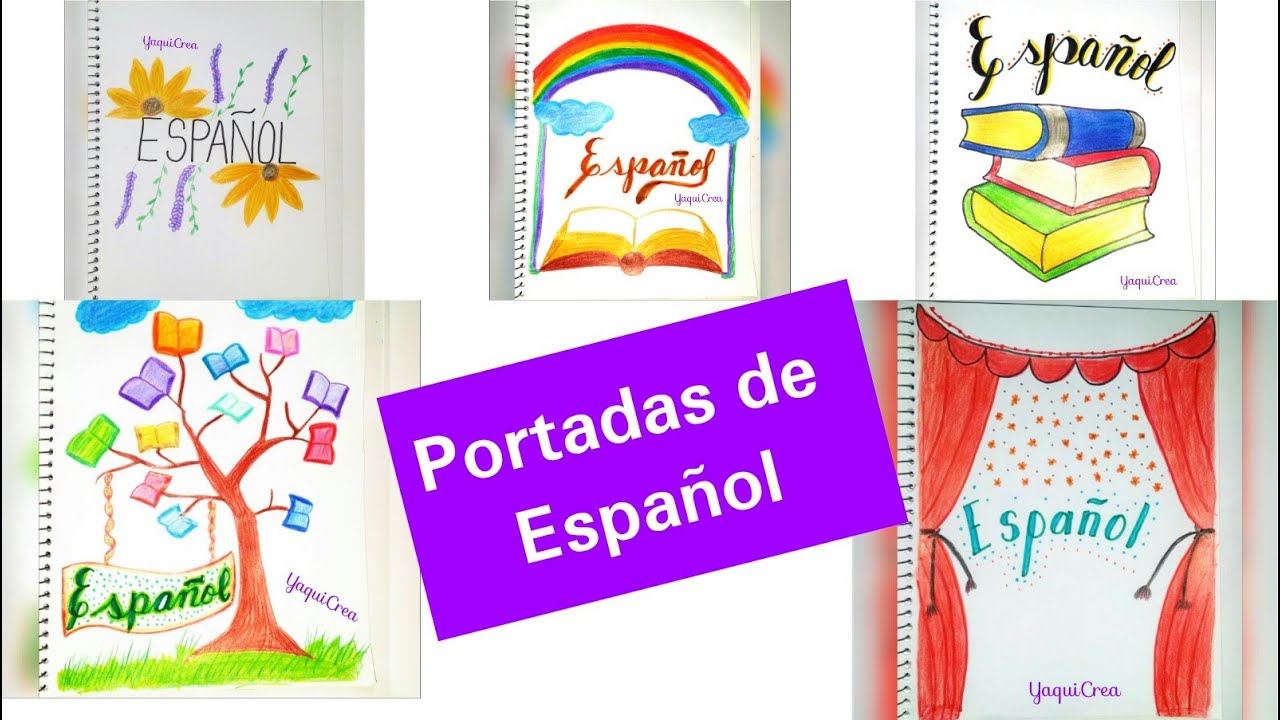 Portadas para cuadernos de español - fáciles y bonitas- - thptnganamst.edu.vn