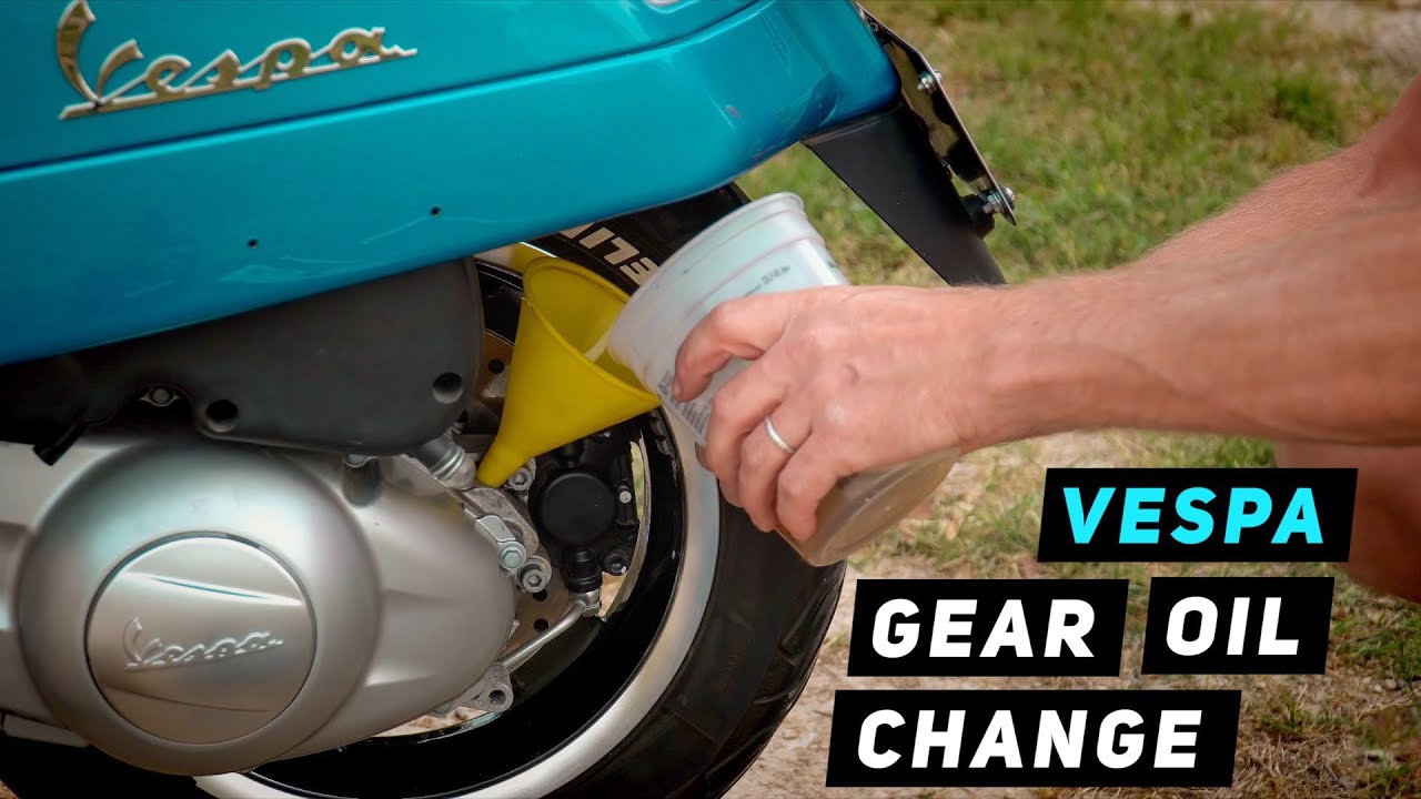 Vespa Gts Gear Hub Transmission Oil Change Mitchs Scooter Stuff