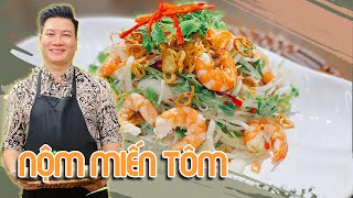 Gỏi miến tôm cay của food blogger Lào