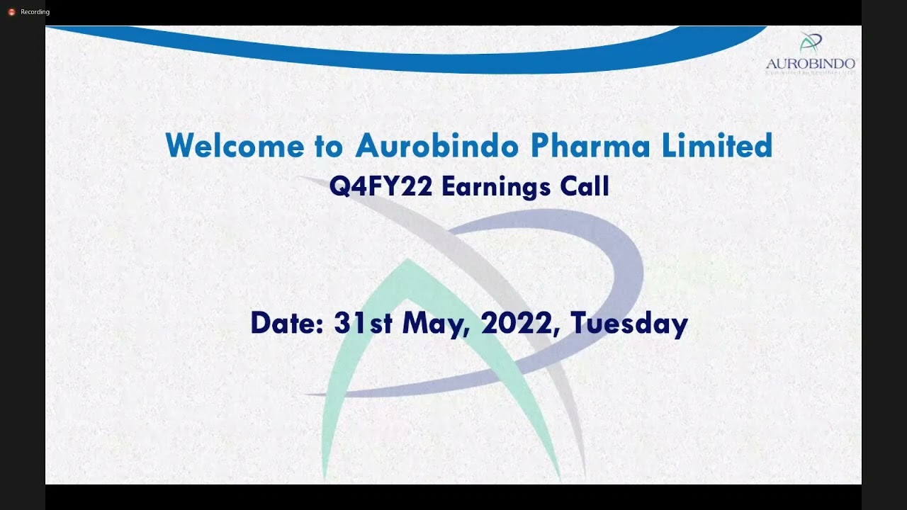 Aurobindo Pharma Earnings Call for Q4FY22