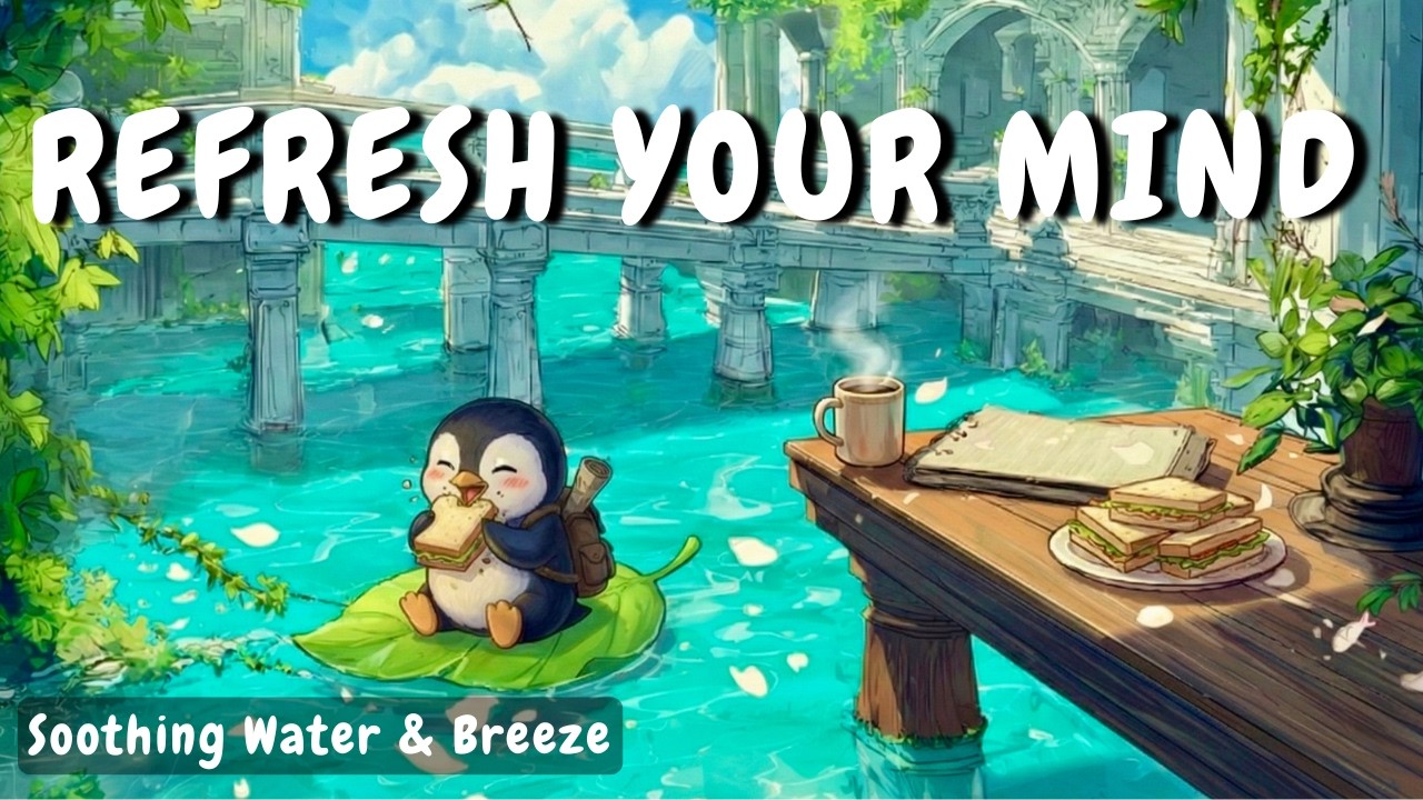 Пикник в оазисе с пингвином 🥪 Свежий lofi для перезагрузки (3H)