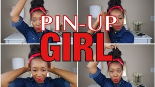 SUMMER MAKEUP & HAIR TUTORIAL 2015 | PIN-UP GIRL | Andrea Renee