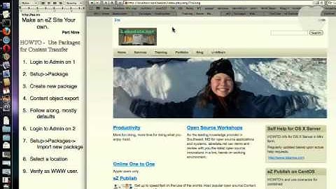 Your Own eZ Publish Site - Bonus - Packages to Transfer Content Site to Site