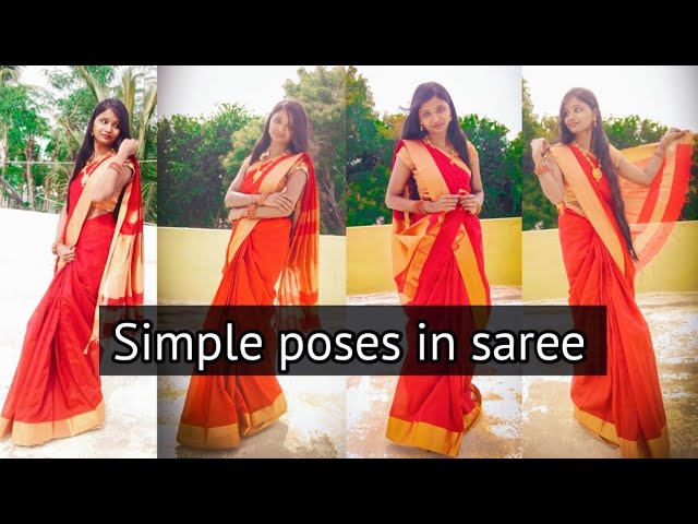 Celebrity Poses In Saree For Photography Ideas | Saree poses, Saree look,  Saree