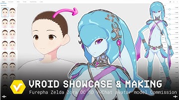 ☆Furepha☆ Zelda BOTW Zora OC VRChat Avatar | VRoid 3D Model Making【#VRoid Studio Speedsculpt】