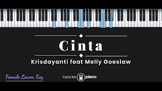 Cinta - Melly Goeslaw feat Krisdayanti (KARAOKE PIANO - FEMALE LOWER KEY)