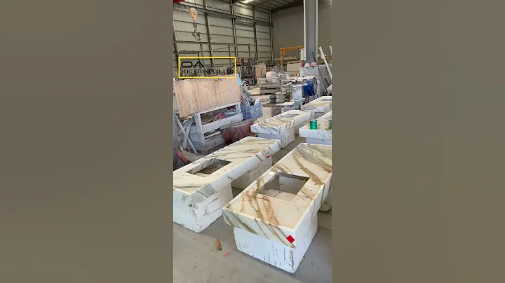 Calacatta gold marble vanity tops #edgstone #calacattagold #calacatta #calacattamarble #marblevanity