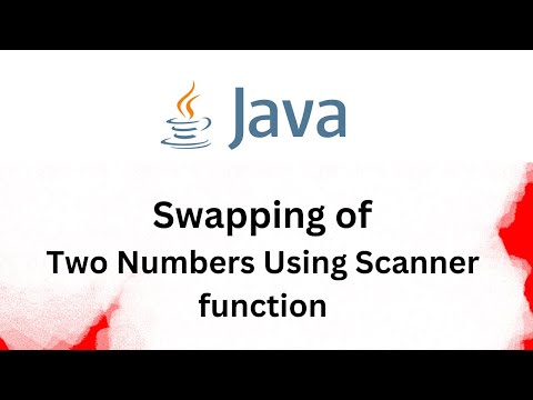 Swapping Two Numbers using Scanner function | java