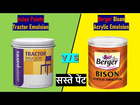 Berger Bison Acrylic Emulsion vs Asian Paints Tractor Emulsion | Cheap Interior Wall Paint