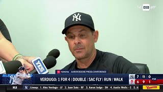 Aaron Boone breaks down gritty extra inning win over Phillies