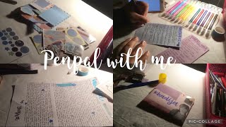 Penpal with me | asmr + soft music| *night time*dear khadija |blue theme screenshot 2