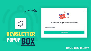 How To Create Modal Popup Box with CSS & jQuery | Newsletter Popup Box