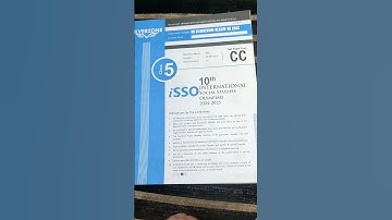 Silverzone ISSO Olympiad, Class 5, Set-CC, 2024-2025 Question paper   #silverzone #shortsfeed