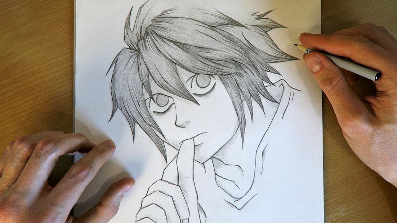 Drawing L from Death Note #l #llawliet #deathnote #anime #manga #anime... |  TikTok