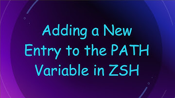 Adding a New Entry to the PATH Variable in ZSH