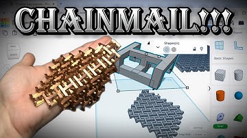 Tinkercad Design Tutorial! Flexible Chainmail! 3D Modeling! ( Printable Fabric! )