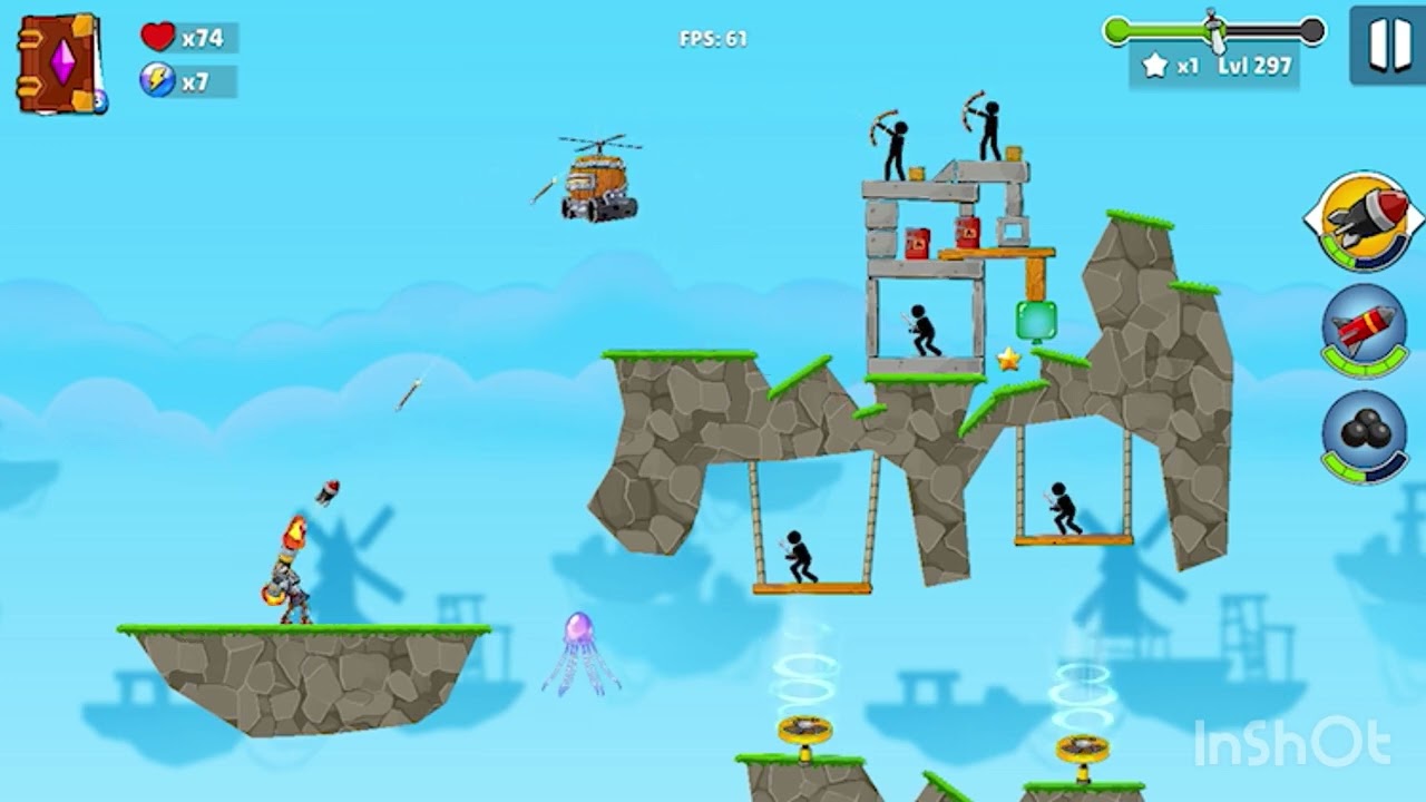 Bomb stick Game. Bazuka level of 295-300