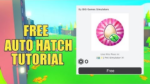 FREE AUTO HATCH EGG WITHOUT GAMEPASSES! | PET SIMULATOR X