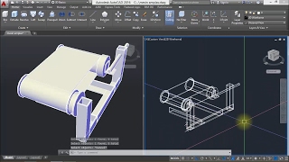 Autocad  Latihan 3D (Mesin Amplas)