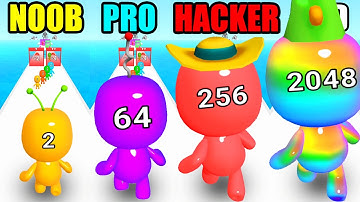 NOOB vs PRO vs HACKER vs GOD Man Runner 2048