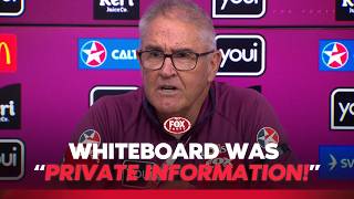 'Wanted to be a hero'😠 Fagan blasts fan who leaked whiteboard photo| Brisbane Lions Press Conference