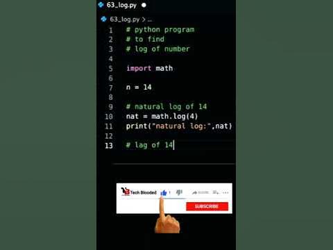 Python Program To Calculate Logarithm | Math Module | Natural Log ...