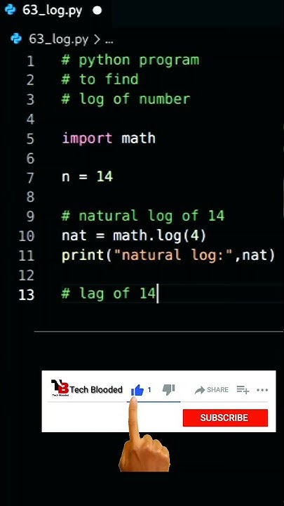Python Program To Calculate Logarithm | Math Module | Natural Log ...