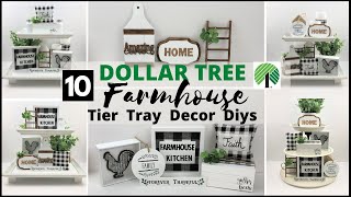 🌸Dollar Tree Farmhouse Diys/Tier Tray Decor 🌸