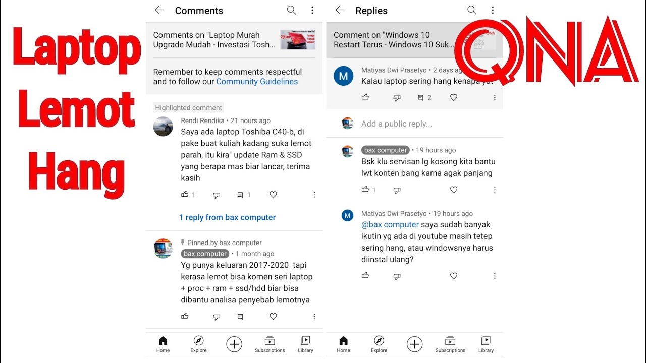 Laptop Lemot dan Sering Not Responding