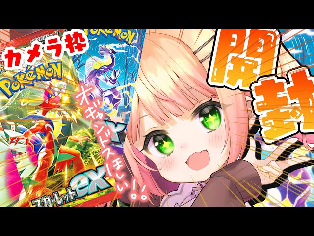 【 ポケカ開封 】カメラ有！スカーレットex / バイオレットex うおおおお！【 桃鈴ねね / ホロライブ 】のサムネイル