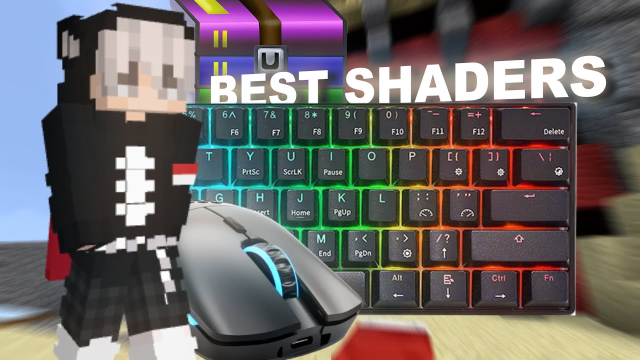 [4K] 3 Best Shaders with Keyboard ASMR+Mouse Sounds l Hypixel Bedwars ...