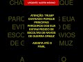 🚨 URGENTE: Trump isolado? O "Não" que abalou a diplomacia mundial em Ormuz.