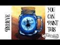 Fairy Pixie Moon in Jar Easy Acrylic painting Step by Step Live Stream | TheArtSherpa