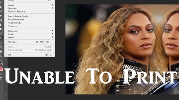 Unable To Print In Adobe Photoshop - Print Command Disabled