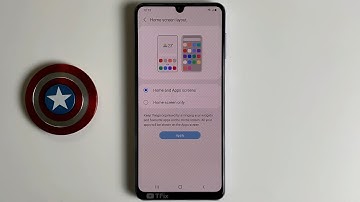 How to change the home screen layout style on Samsung A22 Android 11