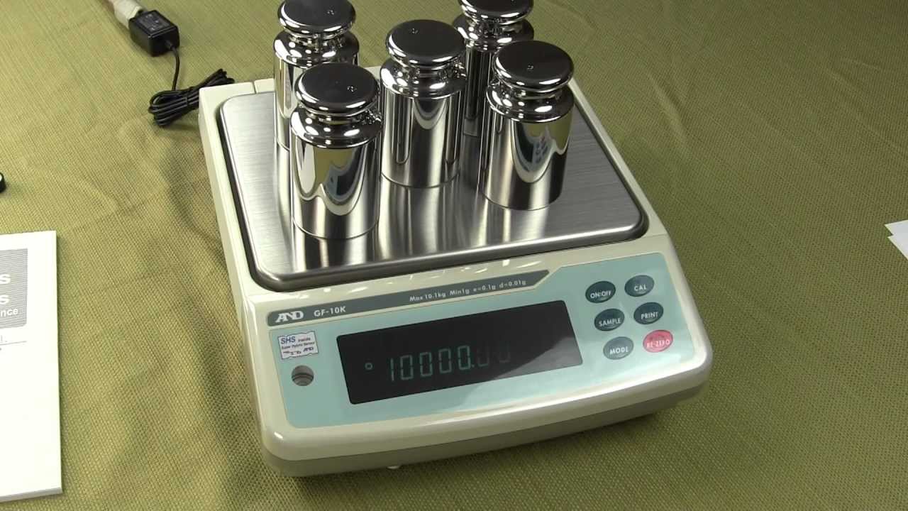 Industrial precision balance AND Weighing GF10K lab balance YouTube